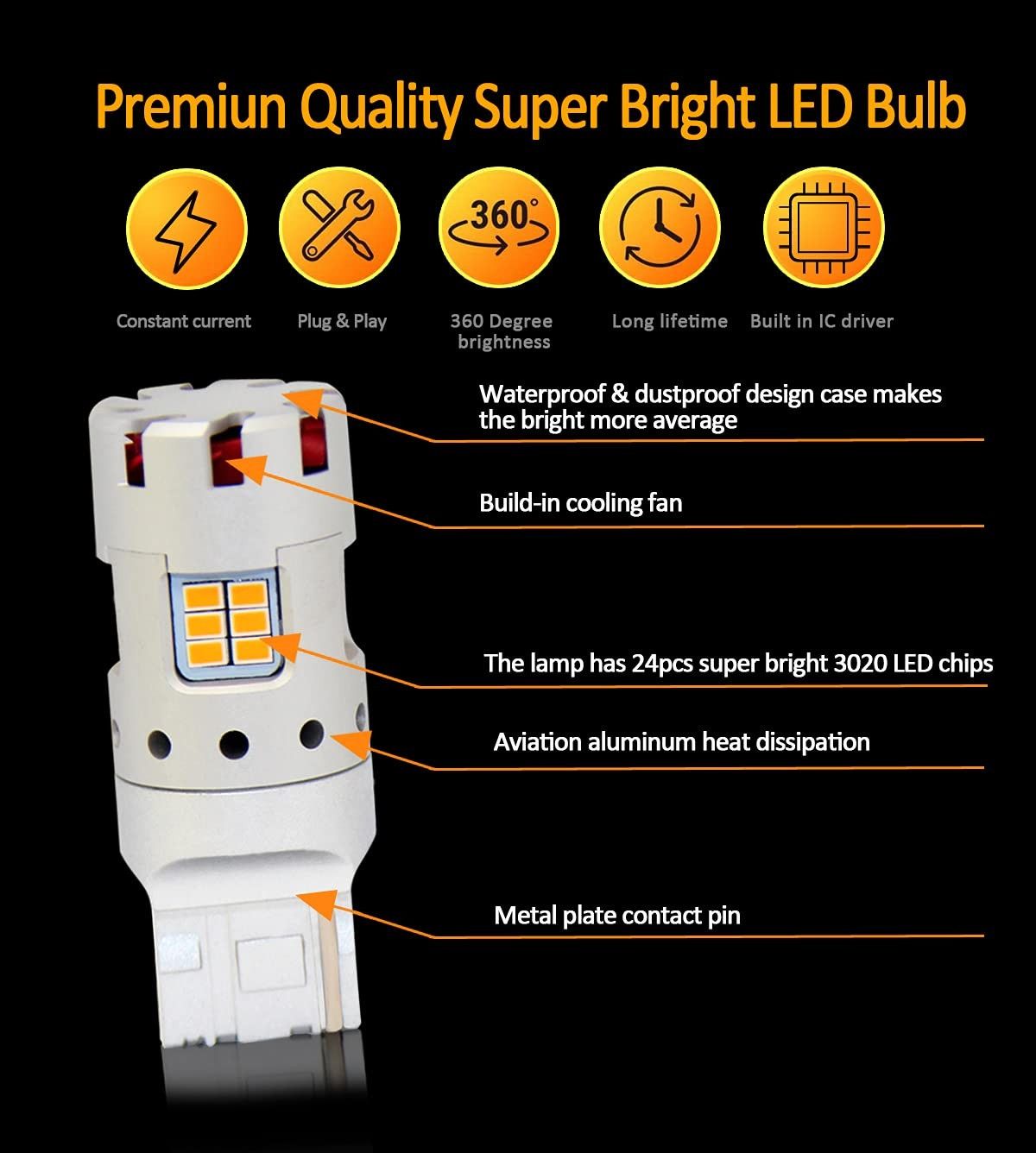 products/599/led sijalice t20.jpg - LED SIJALICE W21-5W (T20 7443) - 24W - Xenon Svetla Beograd